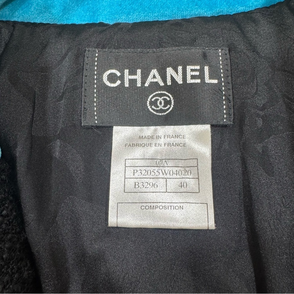 Chanel Fall 2007 Ready To Wear Runway Tweed Wool Black Jacket Blazer Size 40 - Picture 4 of 14